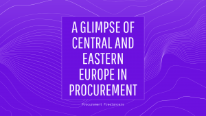 A Glimpse of Central and Eastern Europe in Procurement
